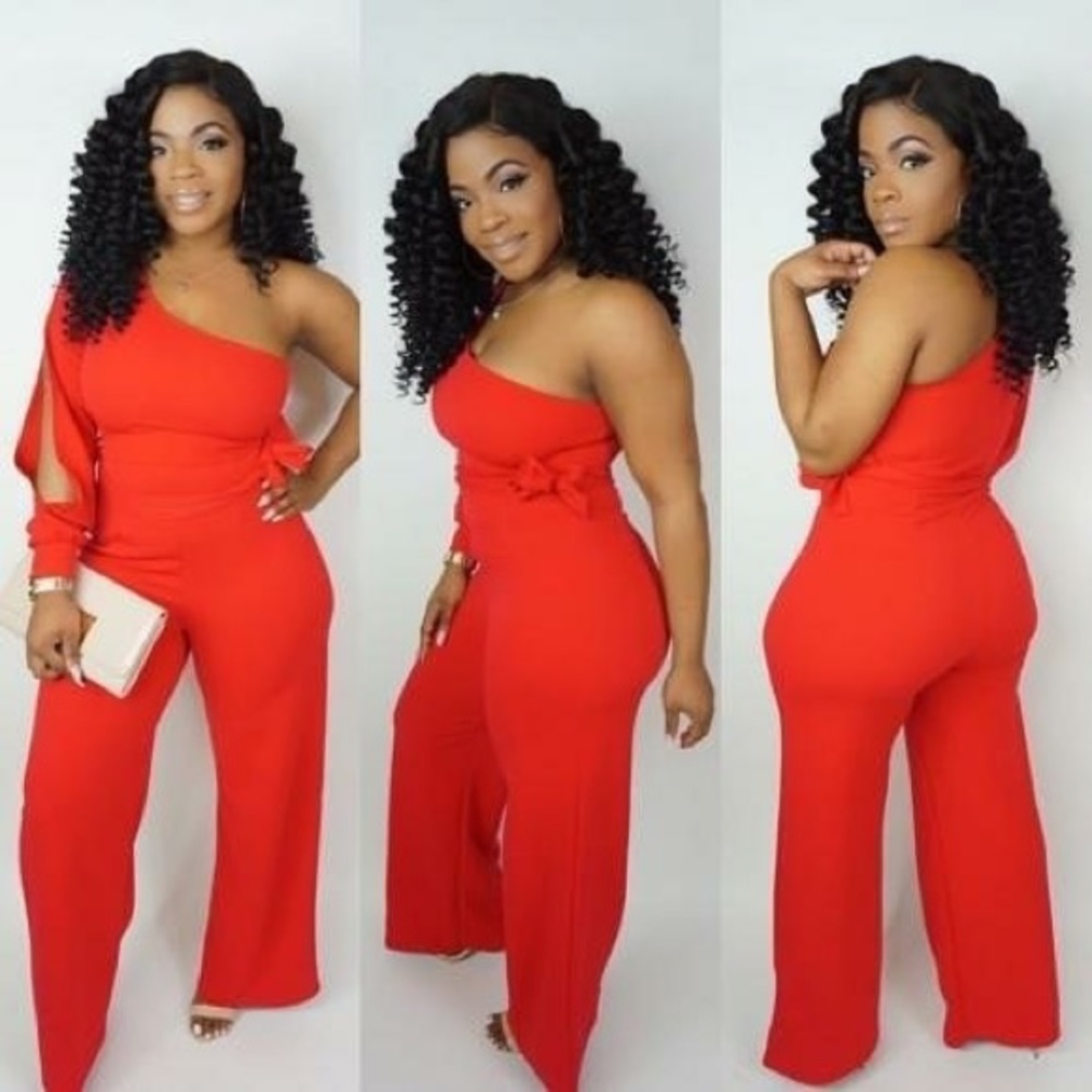 Out the shoulders jumpsuit